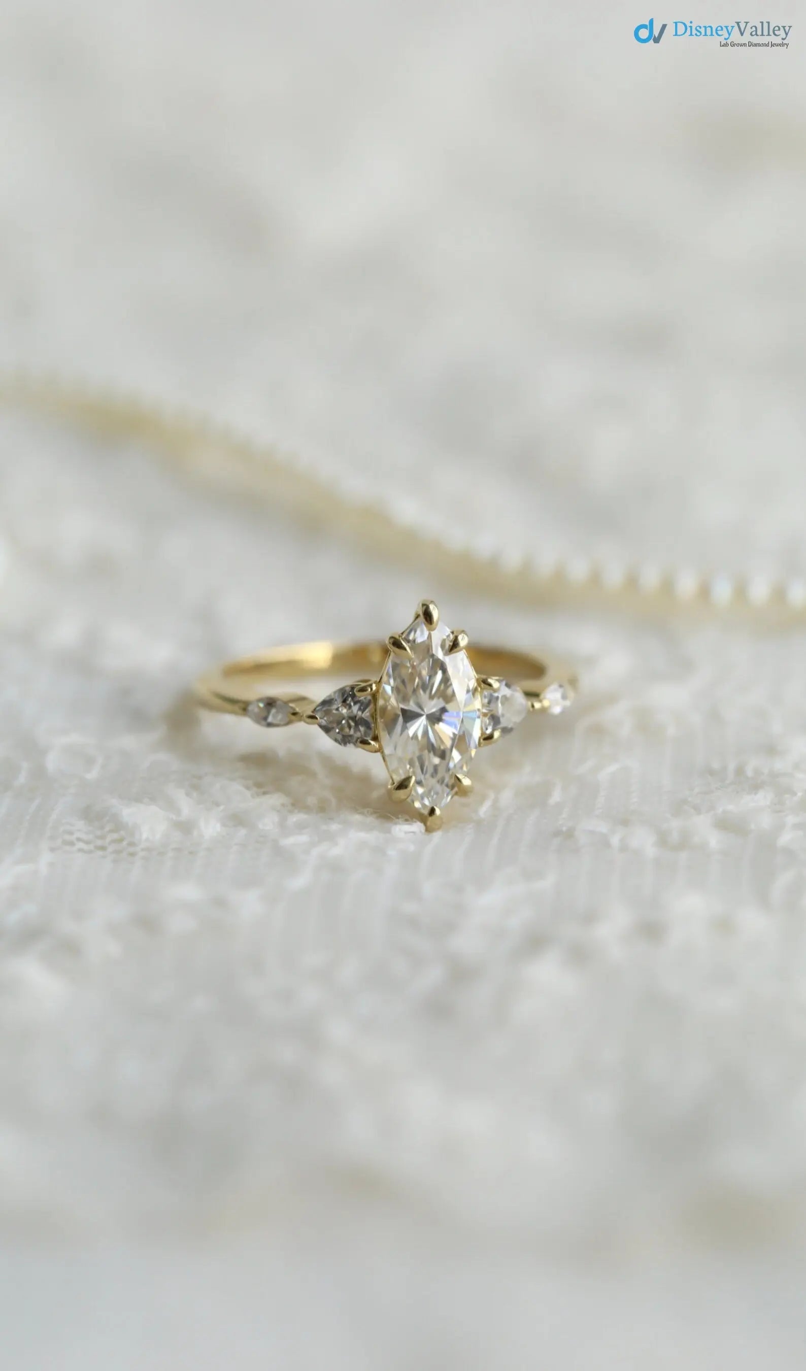 Cupid’s arrow ring, engagement ring, marquise ring, moissanite ring DisneyValley