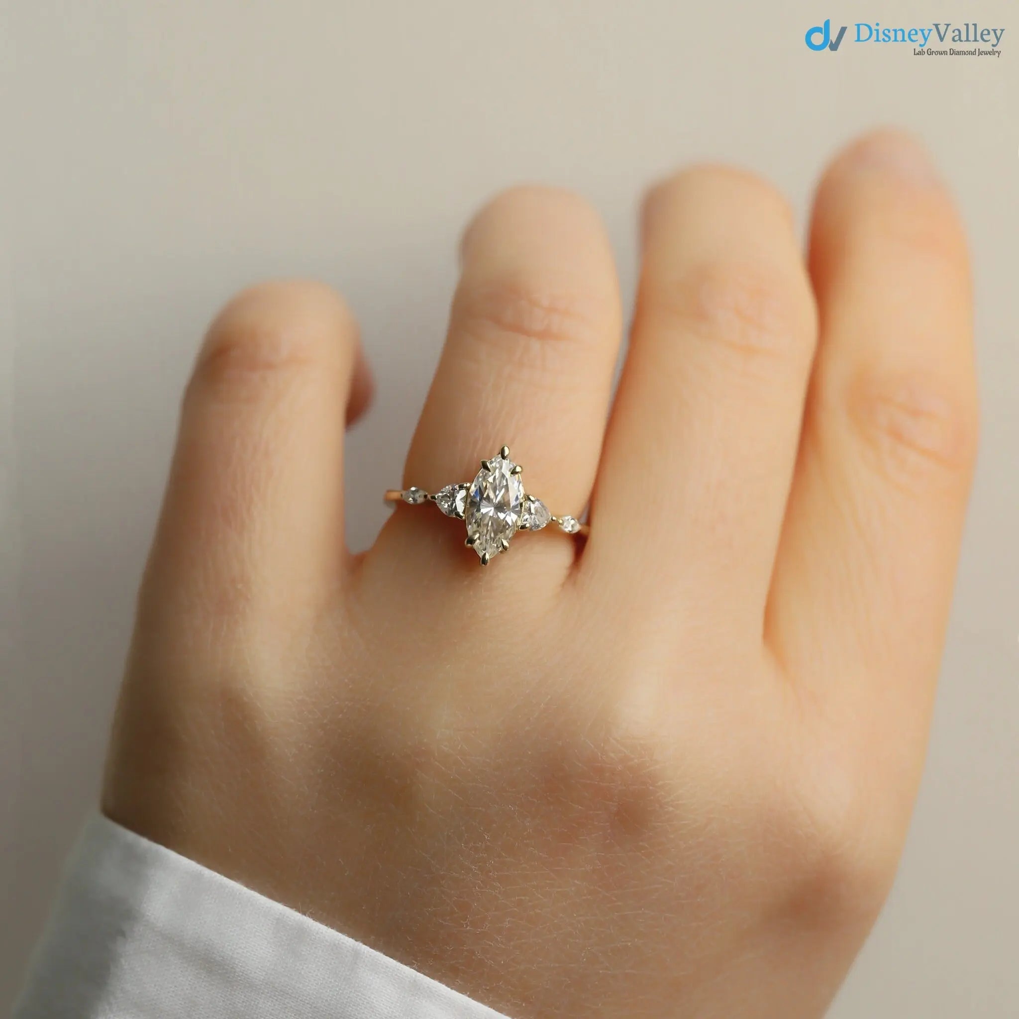 Cupid’s arrow ring, engagement ring, marquise ring, moissanite ring DisneyValley