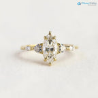 Cupid’s arrow ring, engagement ring, marquise ring, moissanite ring DisneyValley