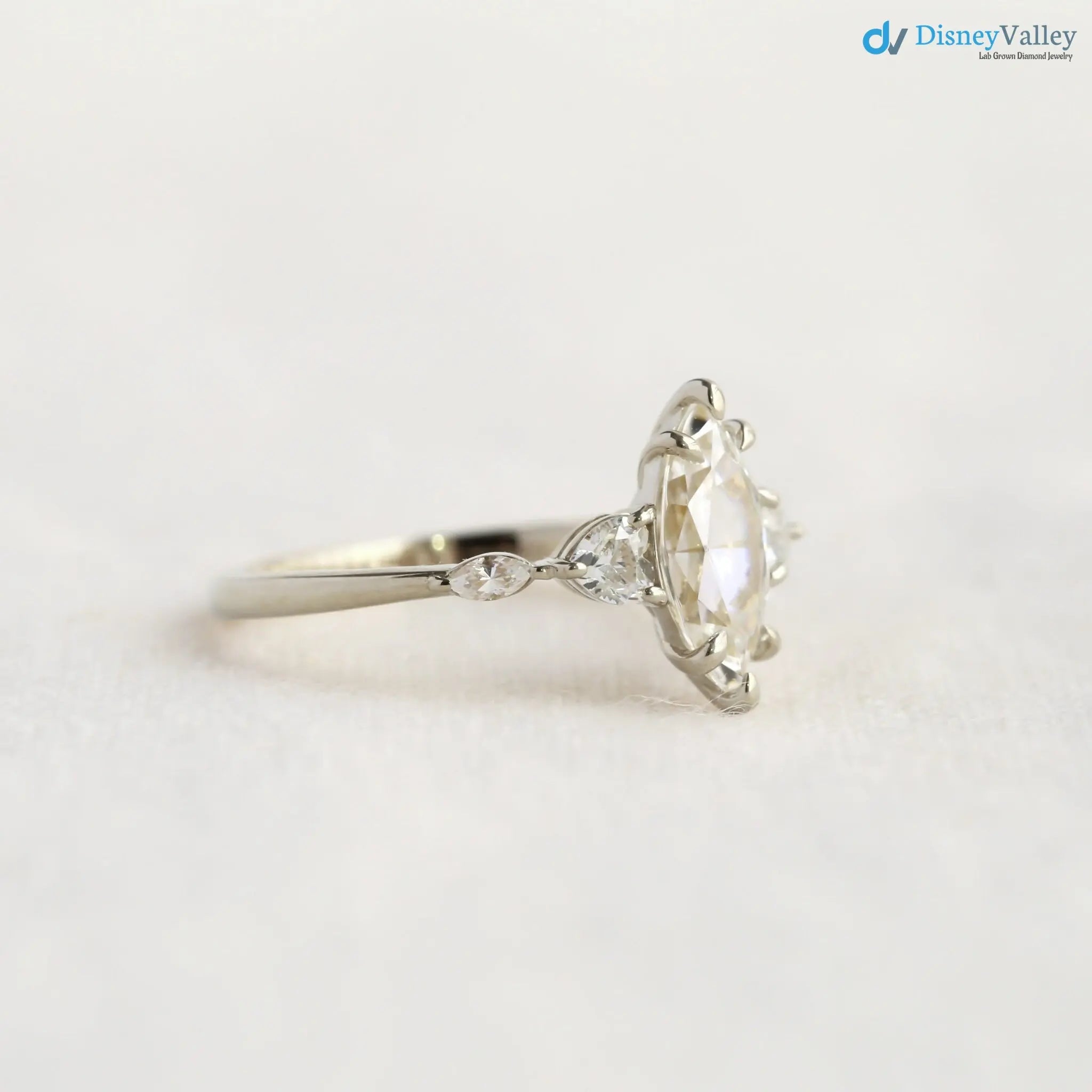 Cupid’s arrow ring, engagement ring, marquise ring, moissanite ring DisneyValley