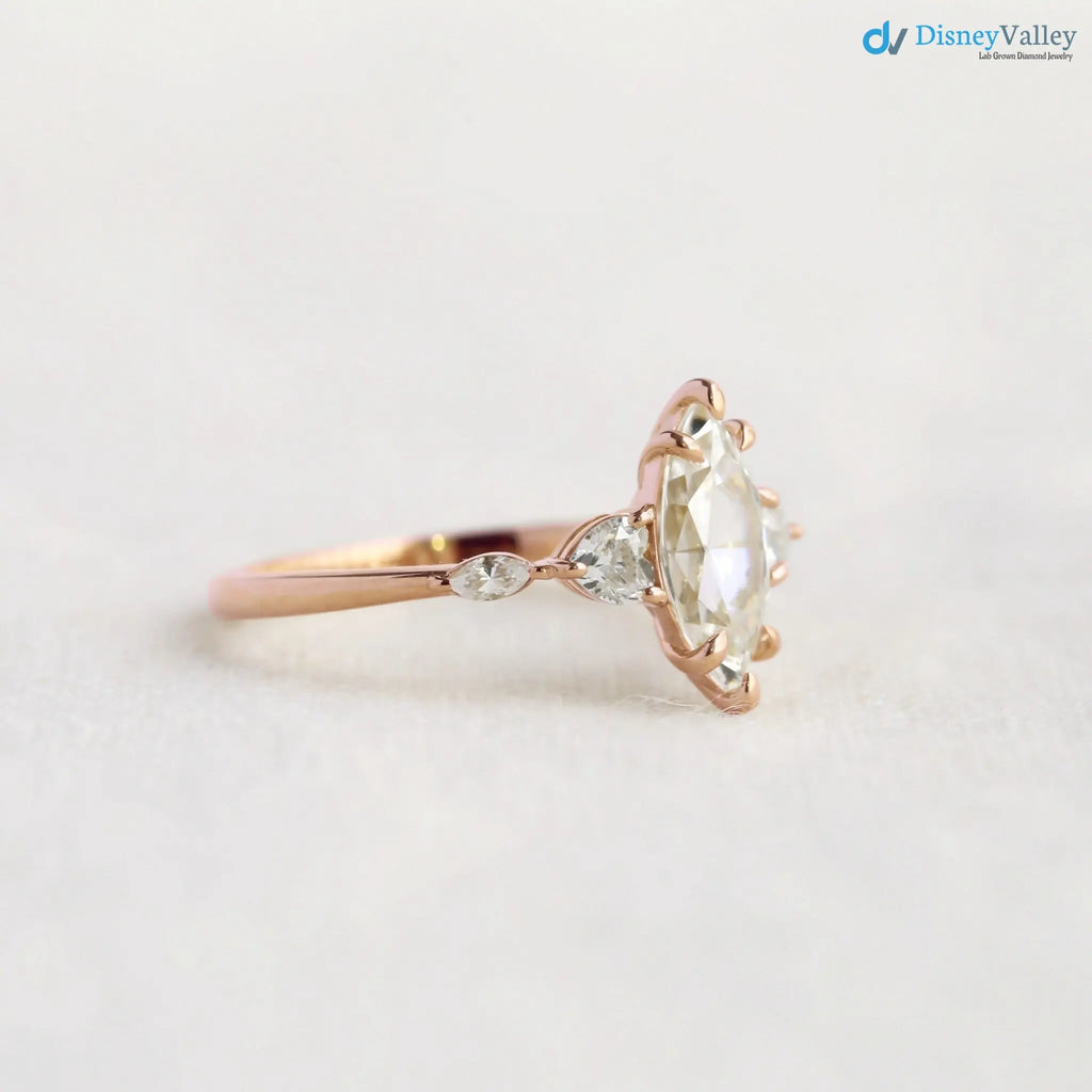 Cupid’s arrow ring, engagement ring, marquise ring, moissanite ring DisneyValley