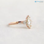 Cupid’s arrow ring, engagement ring, marquise ring, moissanite ring DisneyValley