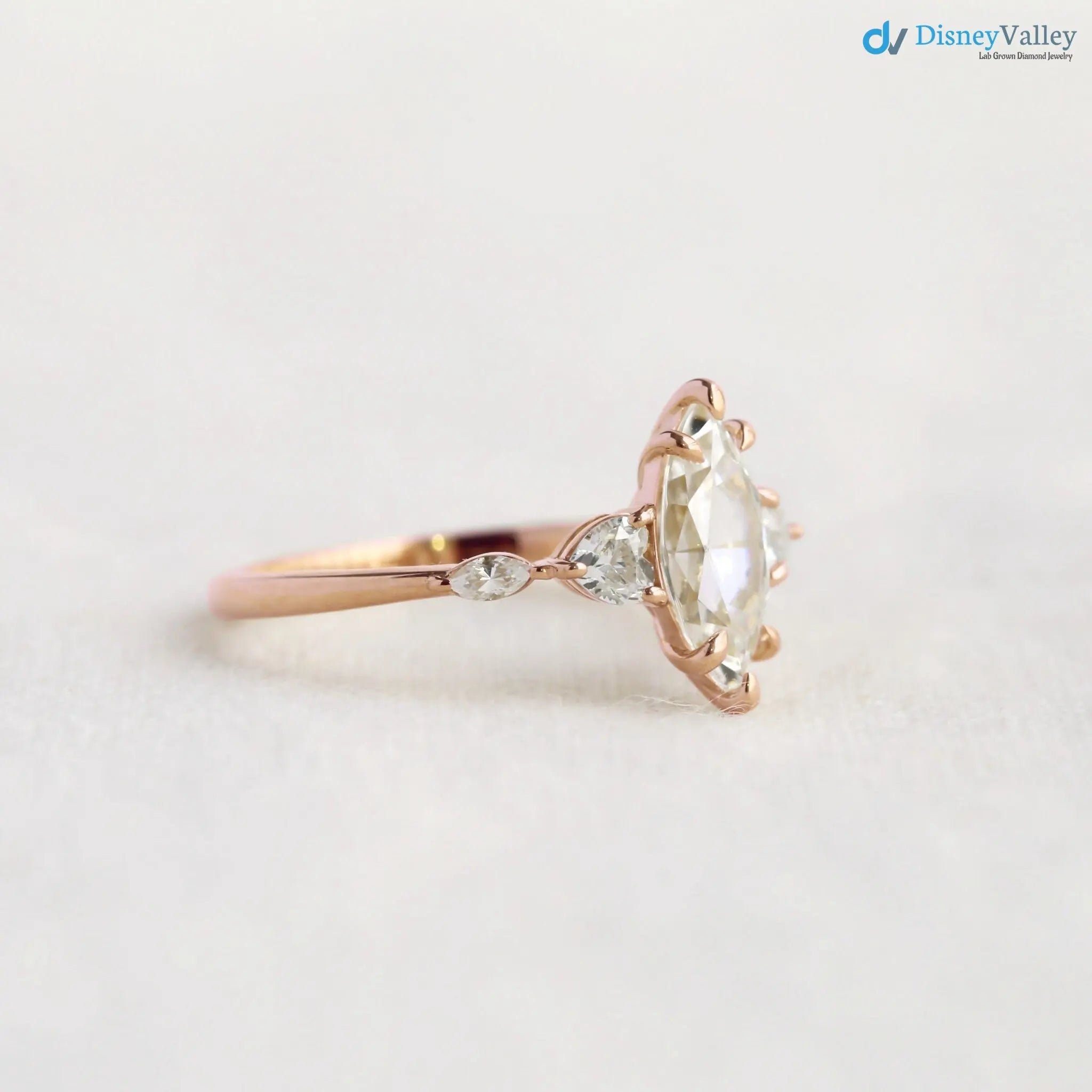 Cupid’s arrow ring, engagement ring, marquise ring, moissanite ring DisneyValley
