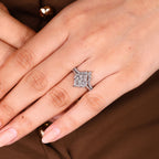 Dutch Marquise Engagement Ring With Wedding Band In Stackable Style
