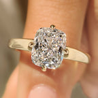 Solitaire Style Cushion Cut Diamond Ring