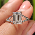 Emerald Cut Engagement Ring In Solitaire Style