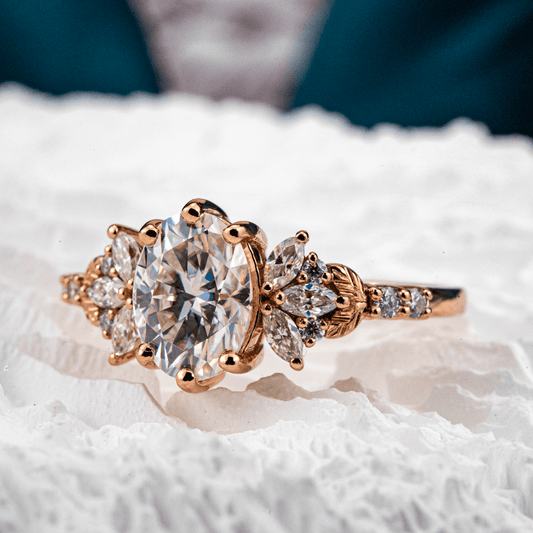 Oval Diamond or Moissanite Engagement/Wedding Rings, Anniversary Rings