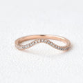 1.3 MM Round Brilliant Cut Curved Stacking Wedding Band