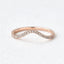 1.3 MM Round Brilliant Cut Curved Stacking Wedding Band