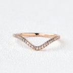 1.3 MM Round Brilliant Cut Curved Stacking Wedding Band