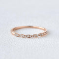 0.10CTW Round Brilliant Cut Half Eternity Vintage Moissanite Wedding Band