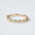 0.16 CT Round Shaped Moissanite Wedding Band