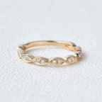 0.16 CT Round Shaped Moissanite Wedding Band