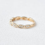 0.16 CT Round Shaped Moissanite Wedding Band