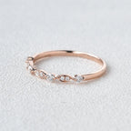 0.12 CT Round Shaped Moissanite Wedding Band