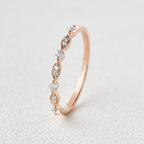 0.12 CT Round Shaped Moissanite Wedding Band