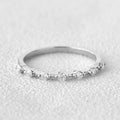 0.20 TCW Round Brilliant Cut Dainty Style Moissanite Wedding Band