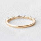 0.20 TCW Round Brilliant Cut Dainty Style Moissanite Wedding Band