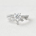 1.28CT Round Brilliant Cut Moissanite Pave Bridal Ring Set