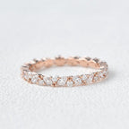 0.4 CT Round And Marquise Moissanite Wedding Band
