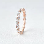 0.4 CT Round And Marquise Moissanite Wedding Band