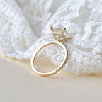 2.0CT Princess Cut Moissanite Pave Bridal Ring Set
