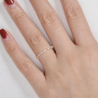0.18CTW Round Brilliant Cut Moissanite Unique Wedding Band