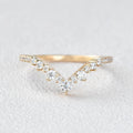 0.25 CT Round Curved Moissanite Wedding Band