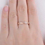 0.25 TCW Round Brilliant Cut Infinity Shank Unique Wedding Band