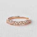 0.19 CT Round Art Deco Style Moissanite Wedding Band