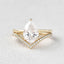 1.80CT Pear Moissanite Solitaire Bridal Ring Set