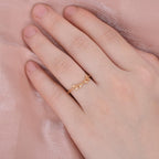 0.05 CTW Round Brilliant Cut Curved Vintage Style Wedding Band