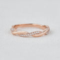 0.12 CT Round Shaped Twisted Moissanite Wedding Band