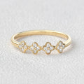 0.12CTW Round Brilliant Cut Moissanite Unique Wedding Band