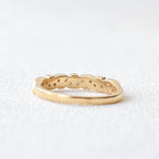 0.19 CT Round Art Deco Style Moissanite Wedding Band