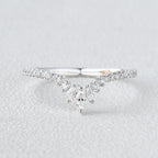 0.36 CT Marquise And Round Moissanite Wedding Band