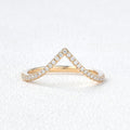 0.15 CTW Round Brilliant Cut Curved Eternity Wedding Band