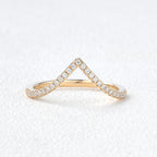 0.15 CTW Round Brilliant Cut Curved Eternity Wedding Band