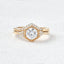 1.0CT Round Brilliant Cut Moissanite Hexagon Shape Bridal Ring Set
