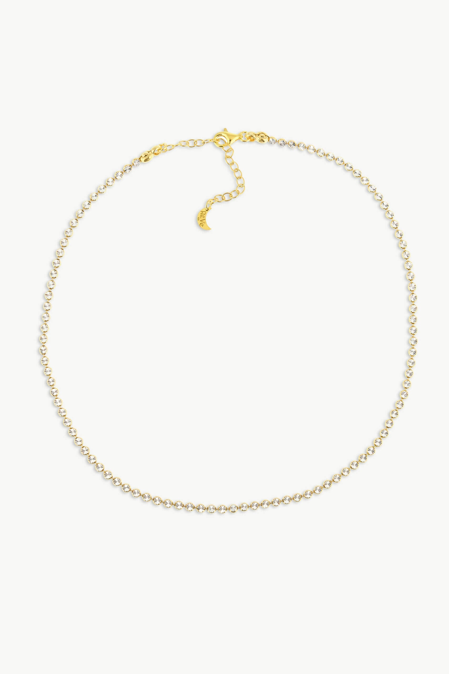 Round Lab Grown Diamond Tennis Necklace