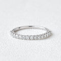 0.20CTW Round Brilliant Half Eternity Perfect Moissanite Wedding Band