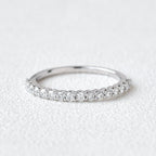0.20CTW Round Brilliant Half Eternity Perfect Moissanite Wedding Band