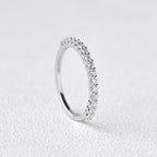 0.20CTW Round Brilliant Half Eternity Perfect Moissanite Wedding Band