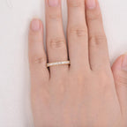 0.96 CT Marquise Shaped Moissanite Wedding Band