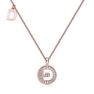 Personalized "D" latter diamond necklace