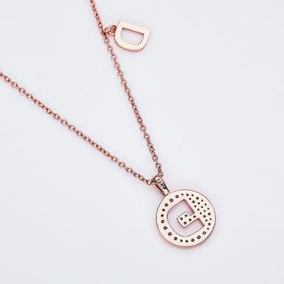 Personalized "D" latter diamond necklace