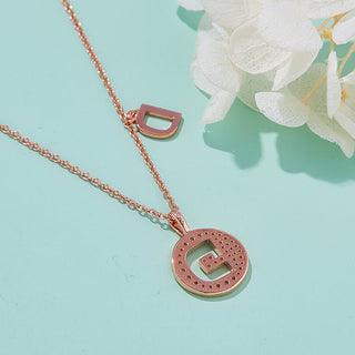 Personalized "D" latter diamond necklace