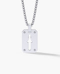SHADOW DAGGER Gold Dog Tag Pendant