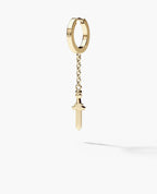 DANGLE Dagger Hoop Gold Earring on the chain