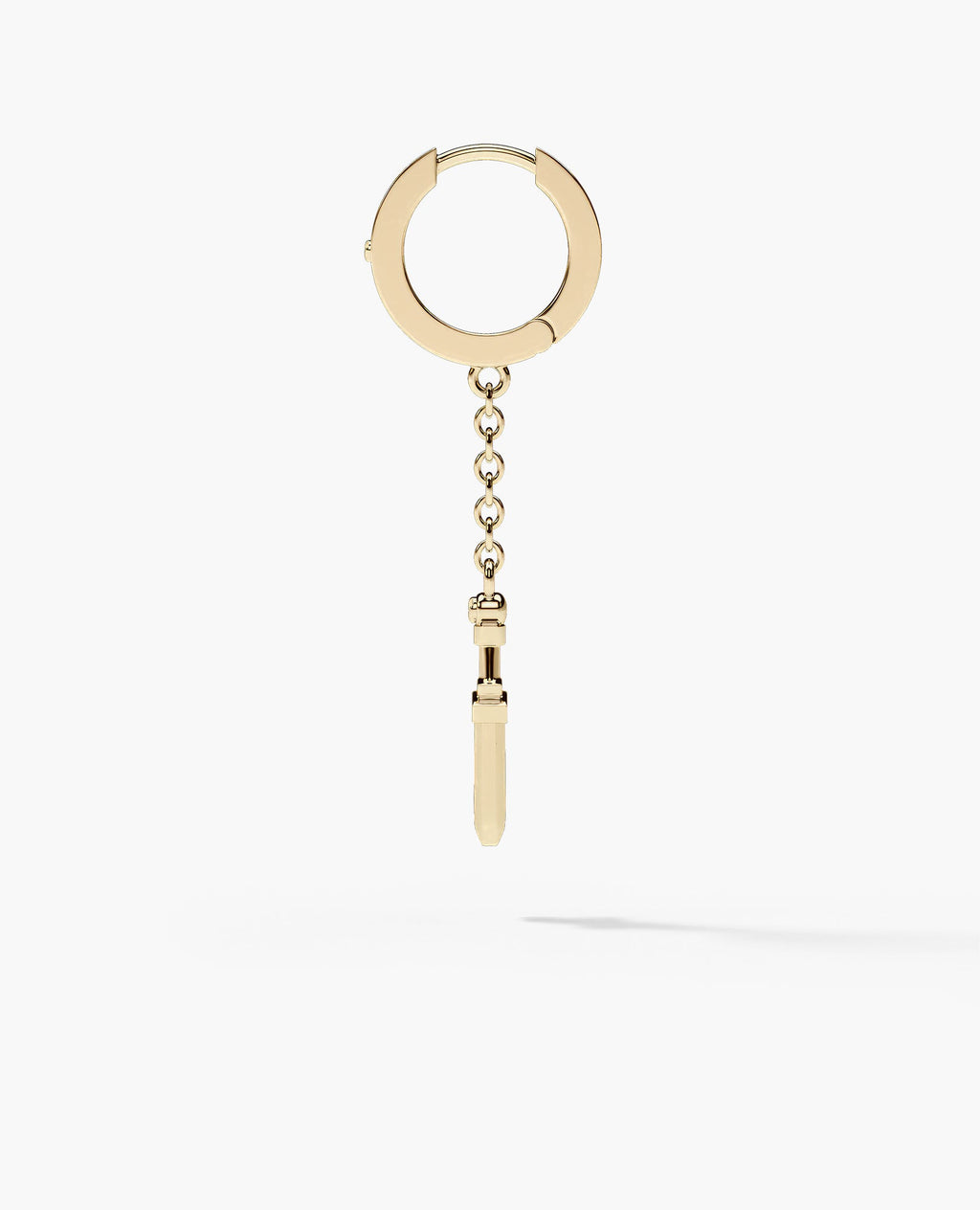 DANGLE Dagger Hoop Gold Earring on the chain